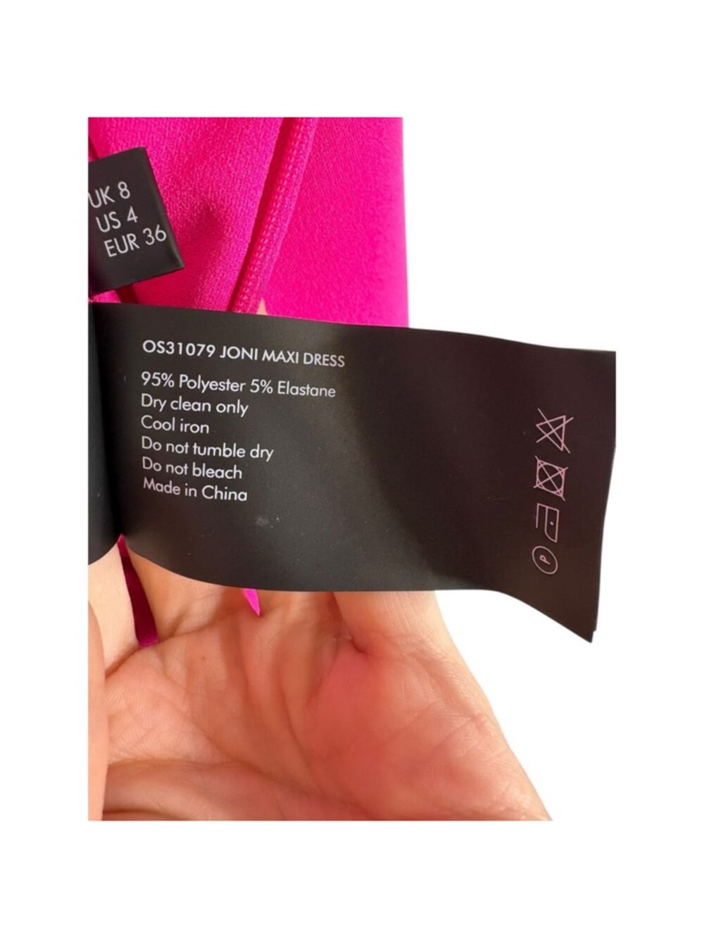 Solace London Hot Pink Square Neck Maxi Dress - Picture 7 of 7
